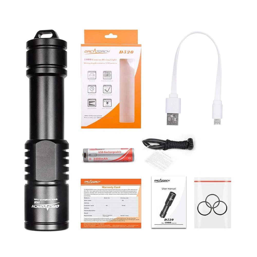 OrcaTorch D520 Dive Light 6 OrcaTorch D520 Dive Light - Image 6