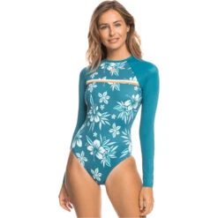 Roxy Womens Life All Day Aloha Long Sleeve Swimsuit