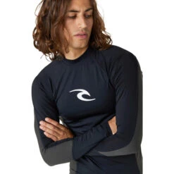 Rip Curl Mens Waves UPF Performance Long Sleeve Rash Vest -Diving Gear Shop 44713 202320Rip20Curl20Mens20Waves20UPF20Performance20Long20Sleeve20Rash20Vest20141MRV20 20Black207.2000x2000