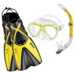 Mares X-One Marea Mask, Snorkel And Fin Set -Diving Gear Shop Mares X One Marea Mask Snorkel Fin Set yellow