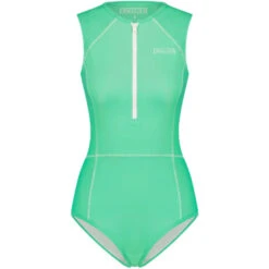 Womens One Piece Front Zip Swimsuit