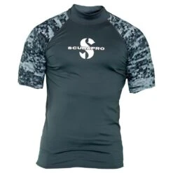 Scubapro UPF 50 Short Sleeve Men's Rash Guard -Diving Gear Shop Scubapro UPF 50 Short Sleeve Men s Rash Guard graphite