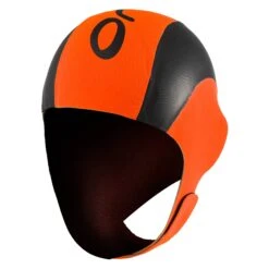 Orca Thermal Neoprene Swim Cap -Diving Gear Shop orca thermal swim cap hi vis orange front 50bd7849 d305 4f24 a485 0576bd0bc58b