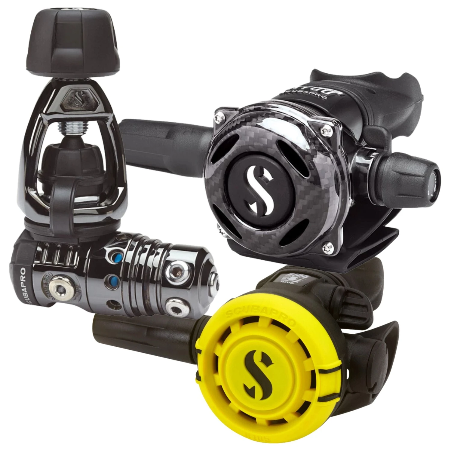 Scubapro Mk25 Evo A700/R105 Carbon Black Tech Regulator Set 2024 - Image 2